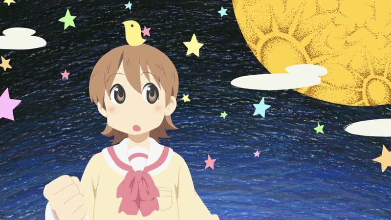 anime girl under starry sky
