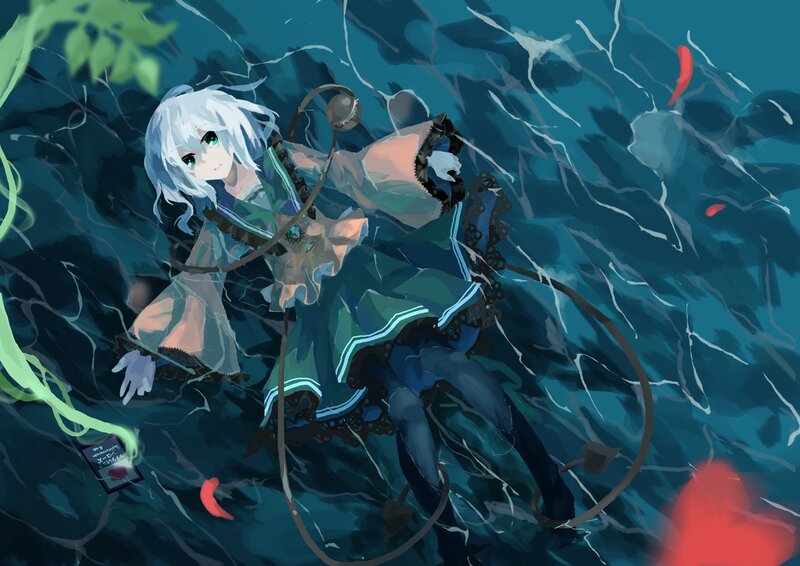 Anime girl underwater