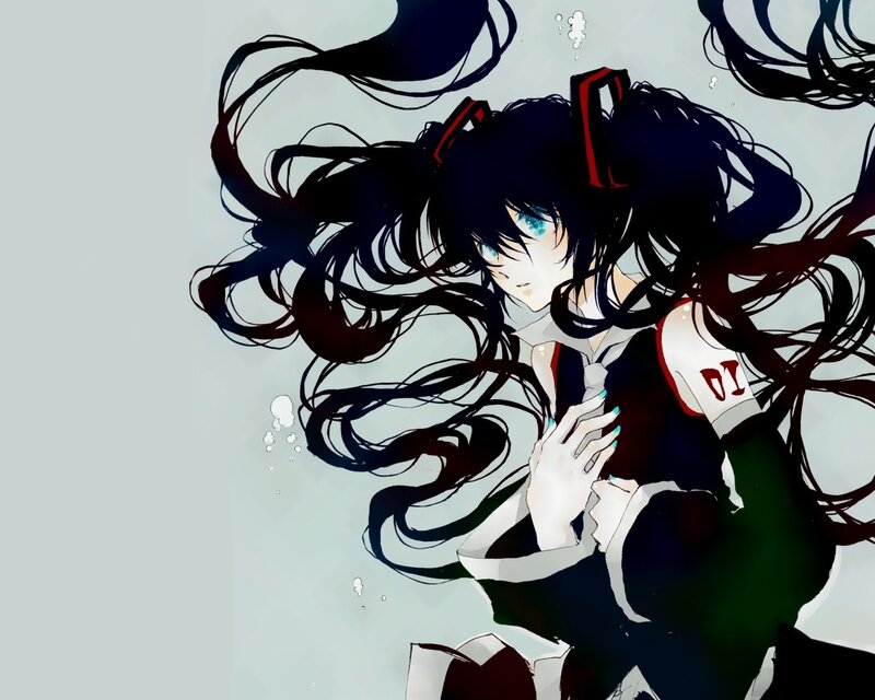 anime girl underwater