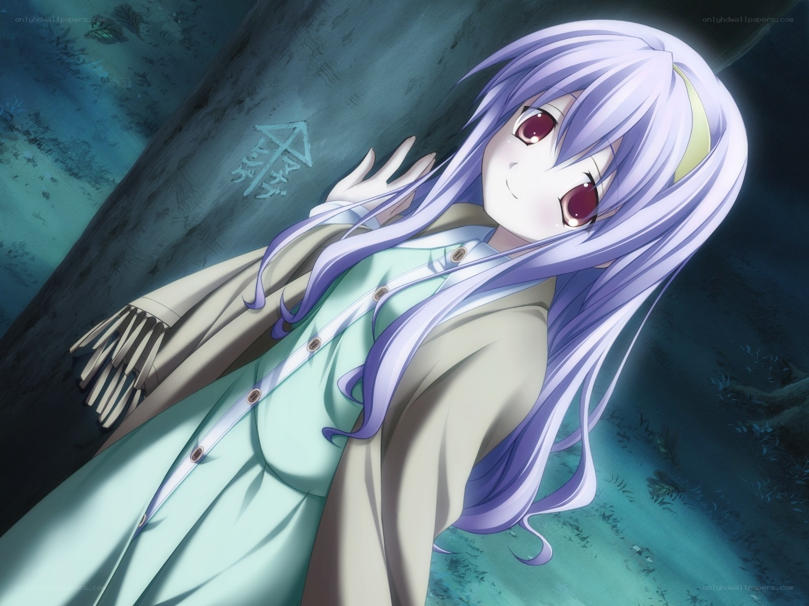 anime girl underwater