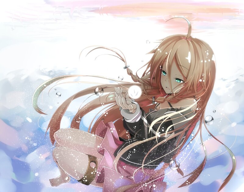anime girl underwater
