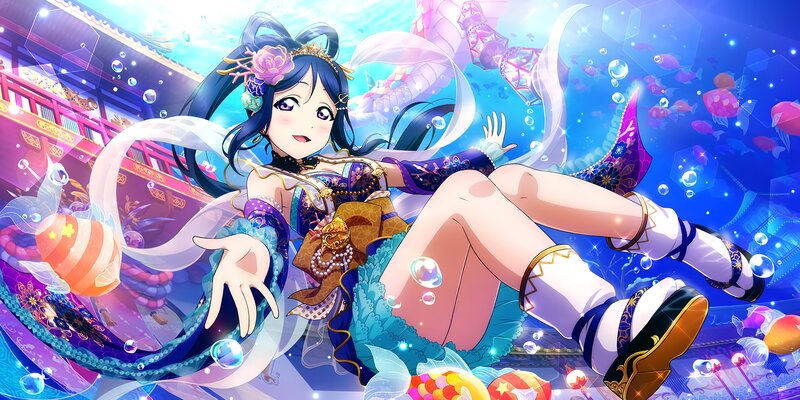 Anime Girl Underwater — Blue, Fantastical