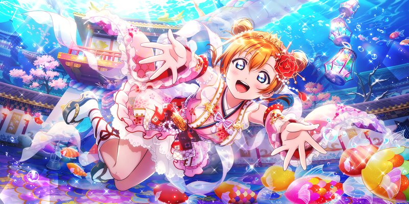 Anime Girl Underwater — Blue, Magical
