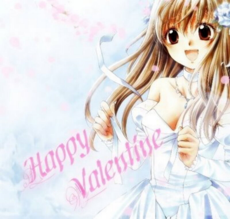 anime girl valentine greeting