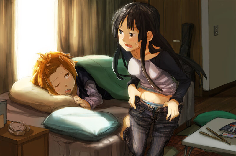 Anime Girl Waking Up — Brown