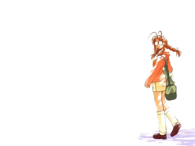 Anime Girl Walking — Orange