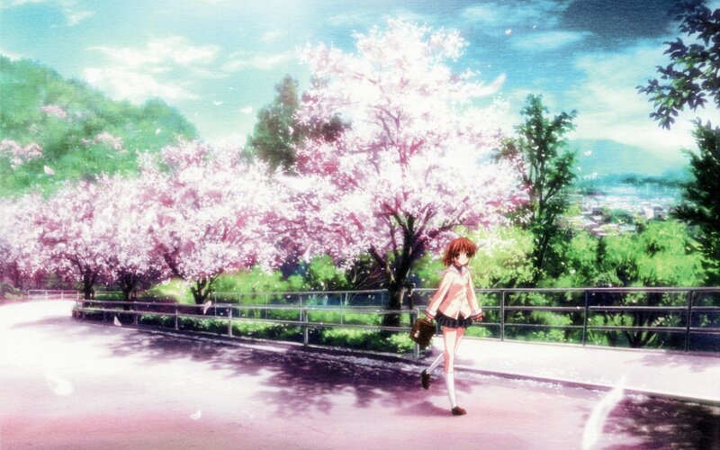Anime Girl Walking — Pink