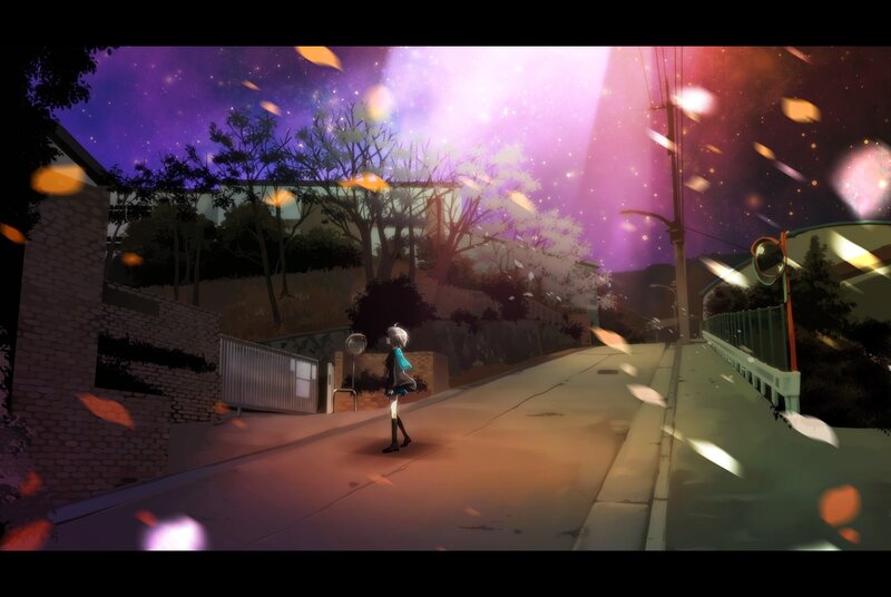 Anime Girl Walking Street