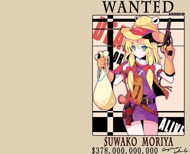 Anime Girl Wanted Poster