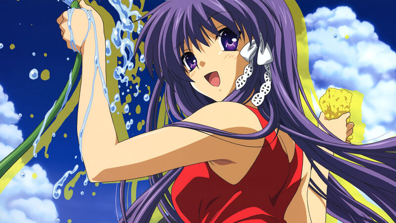 Anime Girl Washing