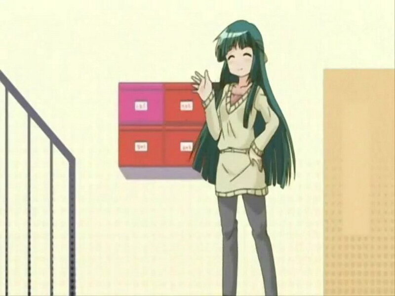 anime girl waving