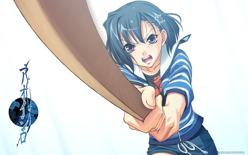 anime girl wielding a bat