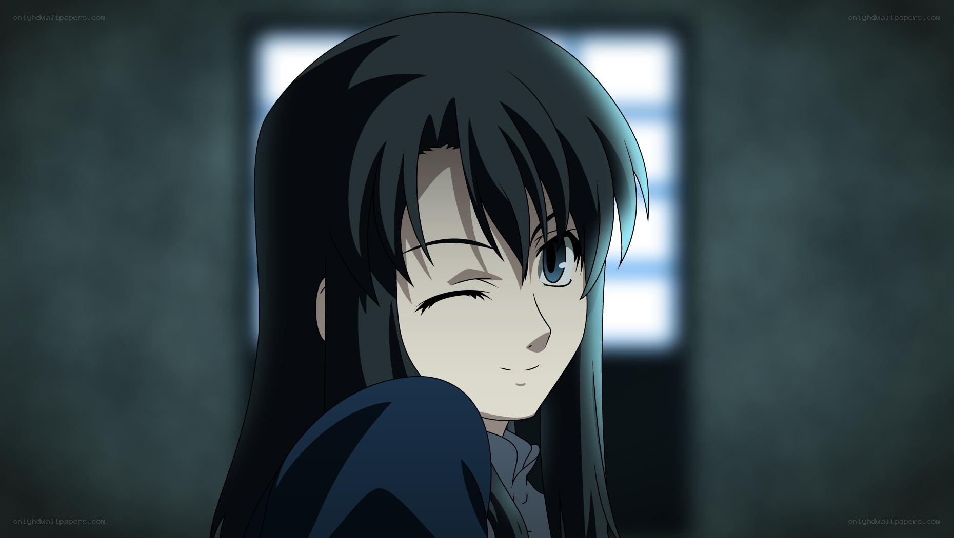 anime girl winking