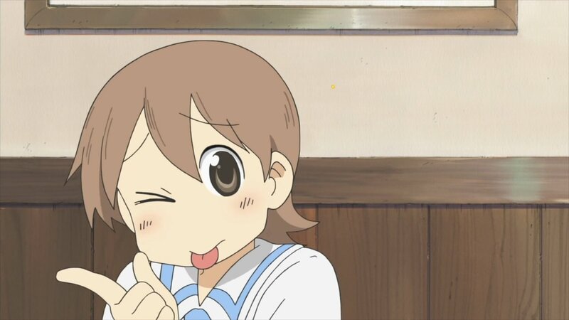 anime girl winking