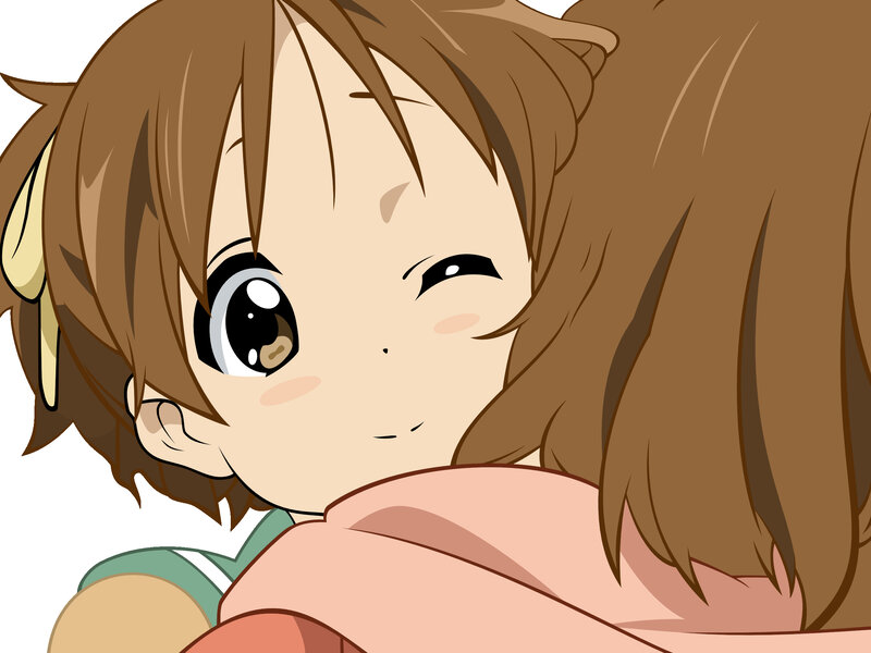 anime girl winking