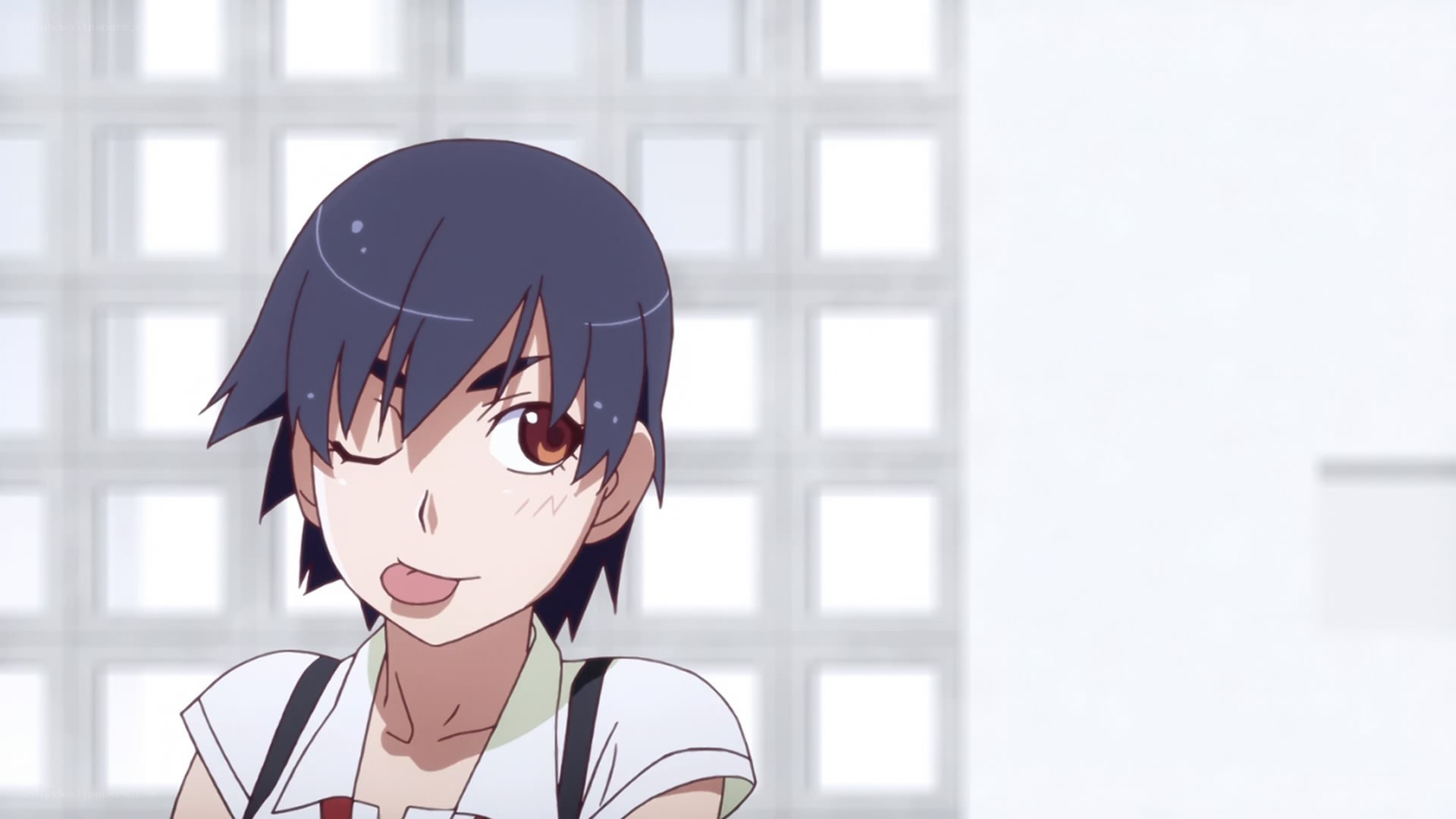 anime girl winking