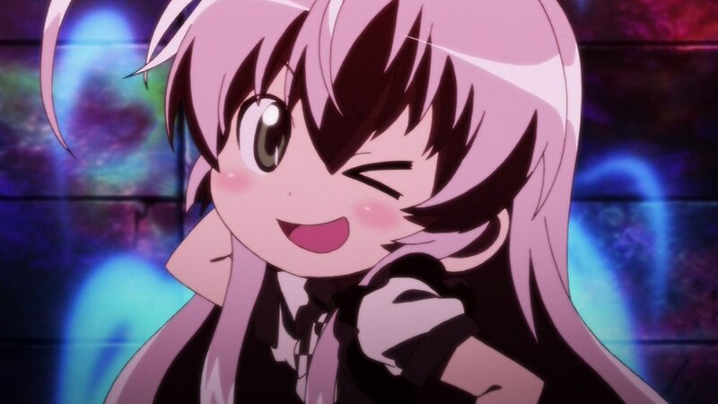 anime girl winking