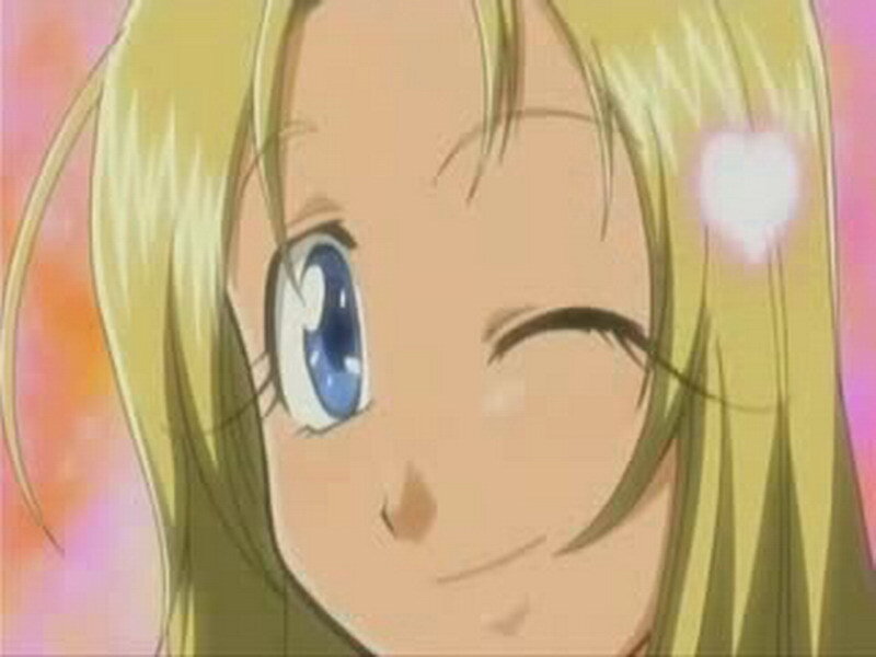 anime girl winking