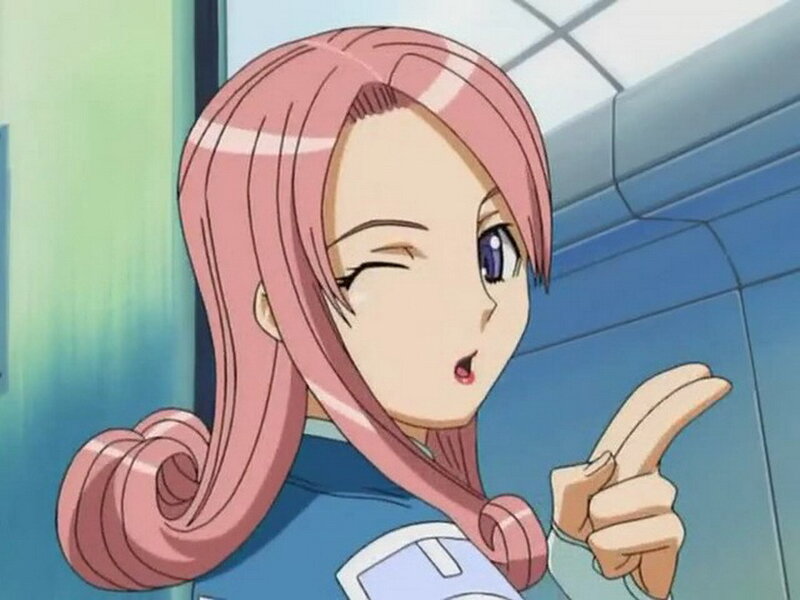 anime girl winking