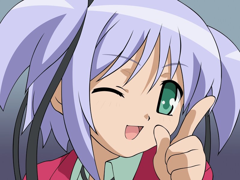 anime girl winking