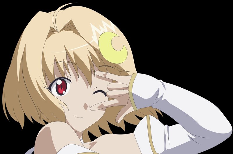 anime girl winking at camera
