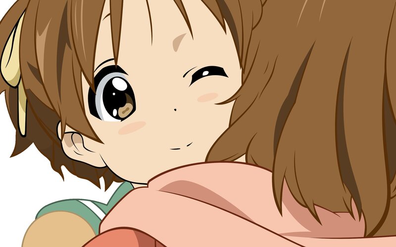 Anime Girl Winking — Brown, Playful, Brown Hair