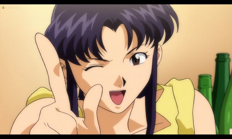 Anime Girl Winking — Yellow, Playful