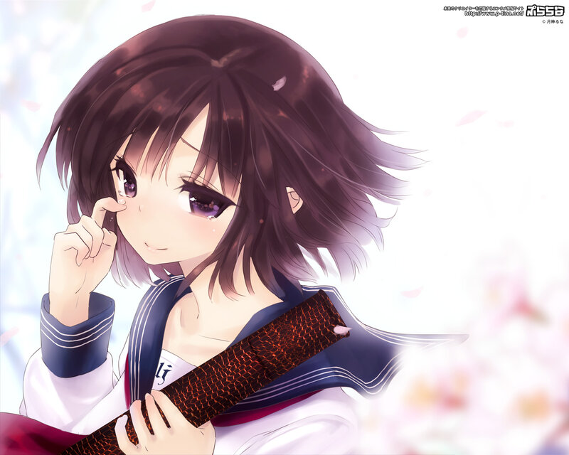 Anime Girl Wiping Tear — Purple