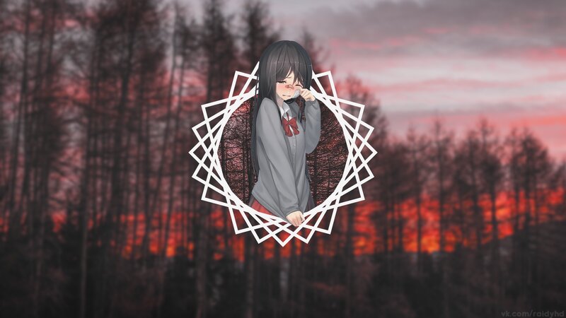 Anime Girl Wiping Tears