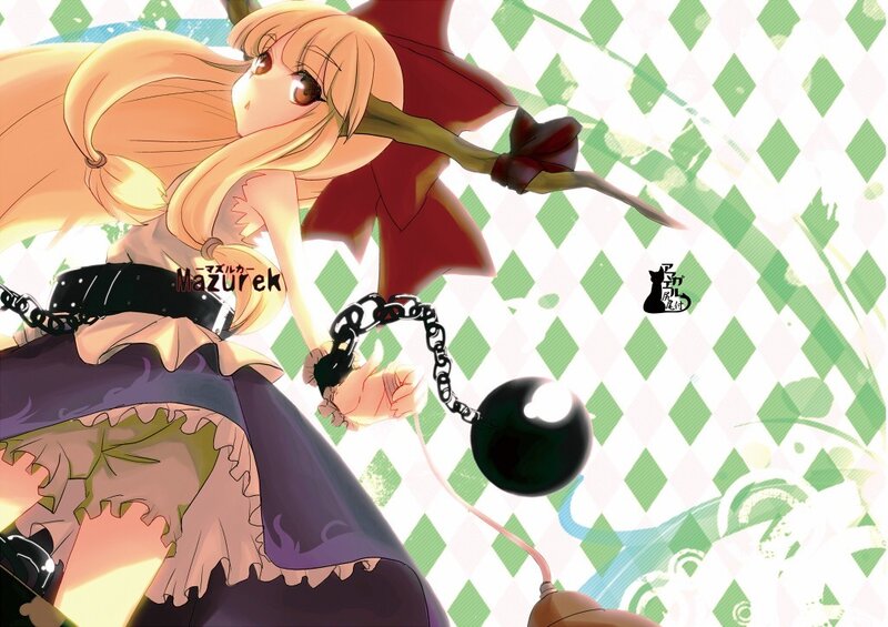 Anime girl with a ball and chain
