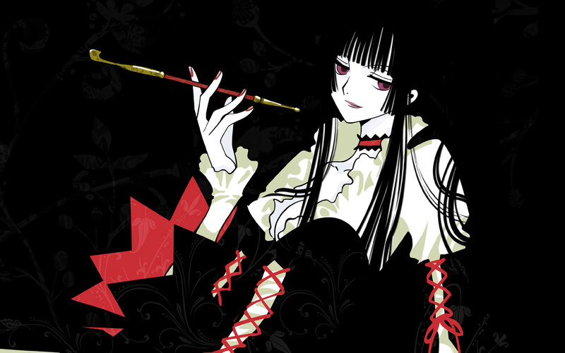 anime girl with a cane