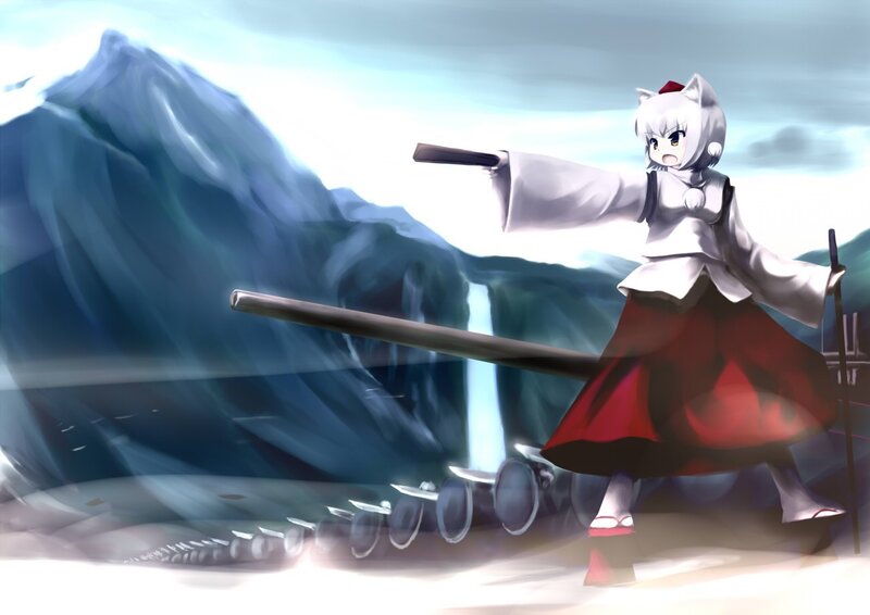 Anime girl with a cannon
