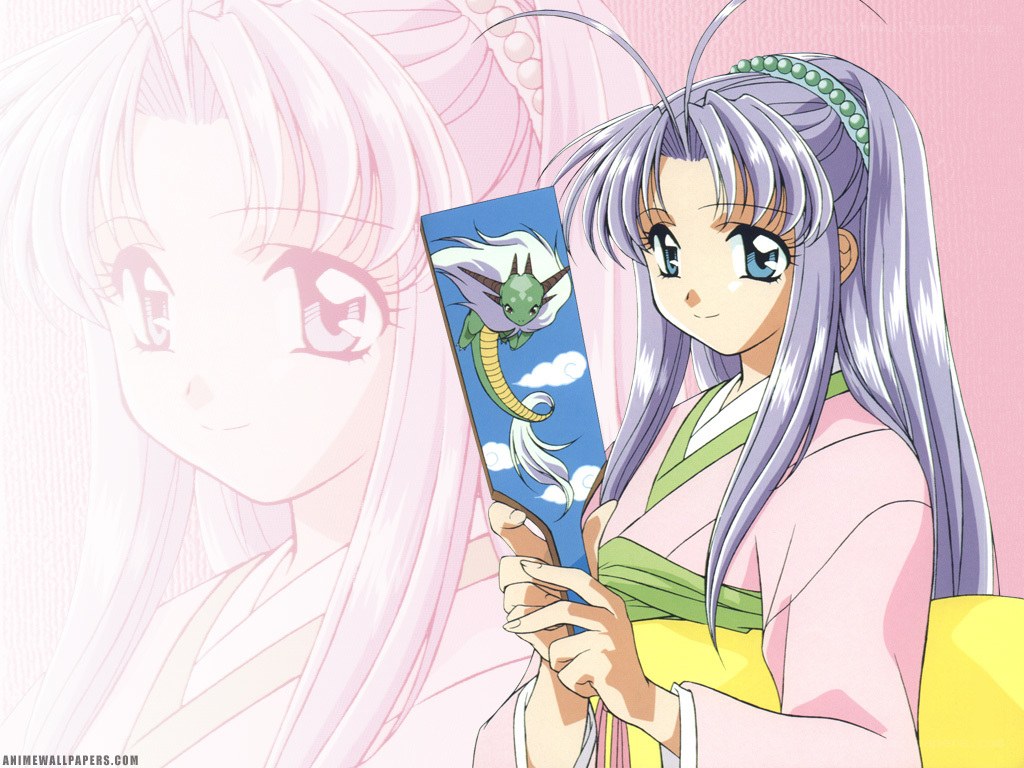 Anime girl with a fan