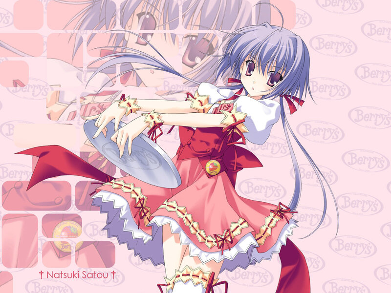 Anime girl with a frisbee