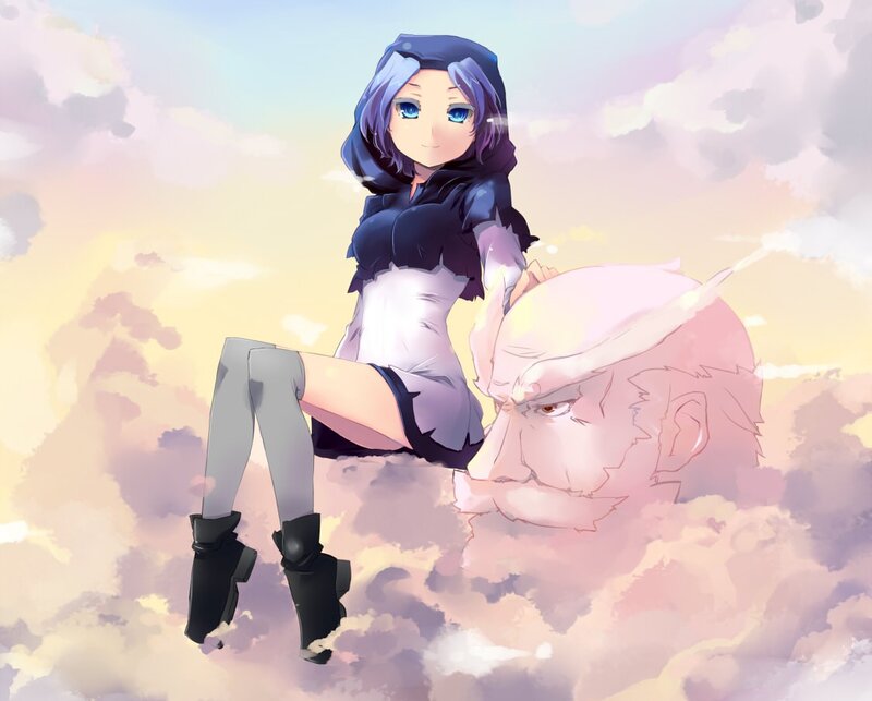 Anime girl with a giant head
