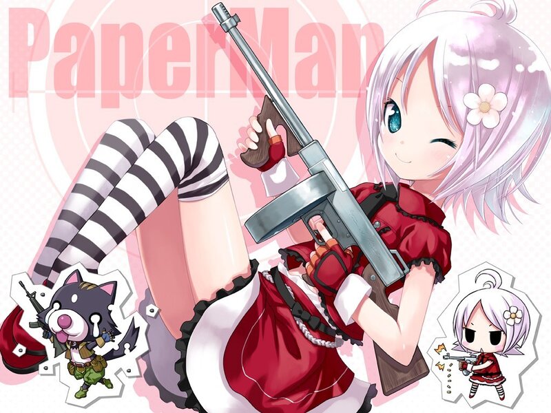 Anime girl with a gun