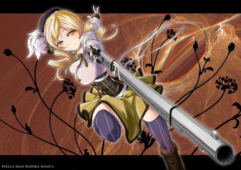 Anime girl with a large gun
