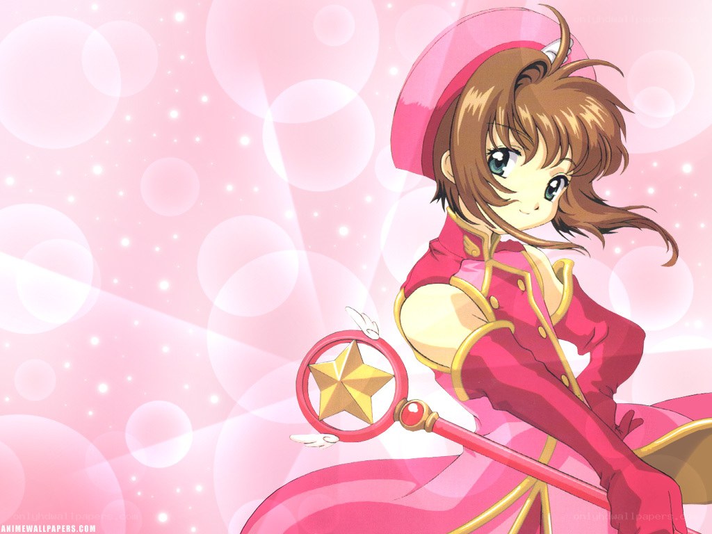 Anime girl with a magic wand