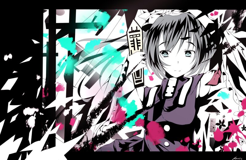 anime girl with a staff