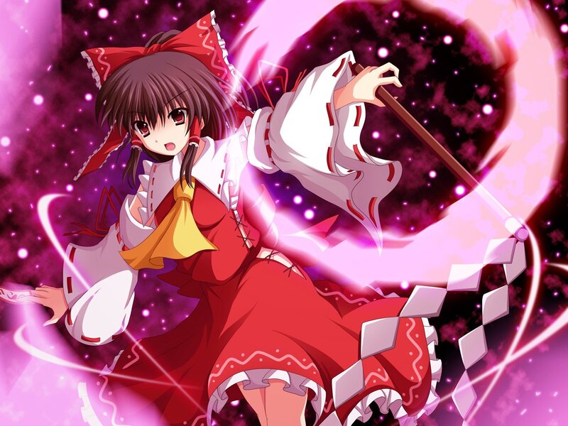 Anime girl with a staff