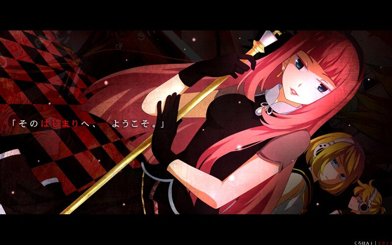 Anime girl with a staff