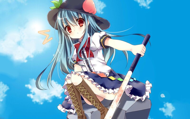 anime girl with a staff