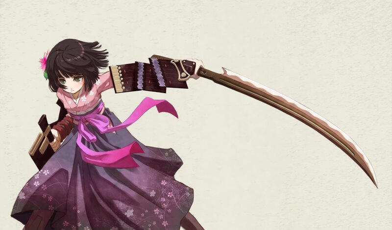 anime girl with a sword