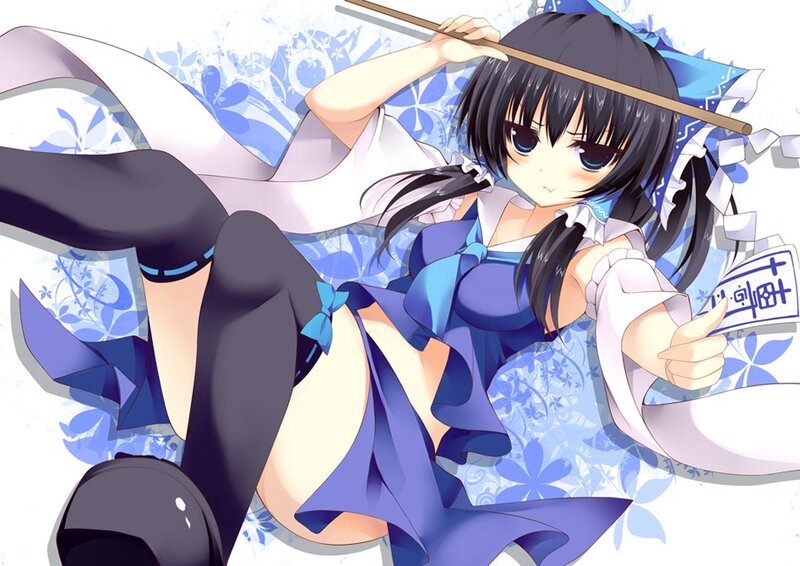 anime girl with a wand