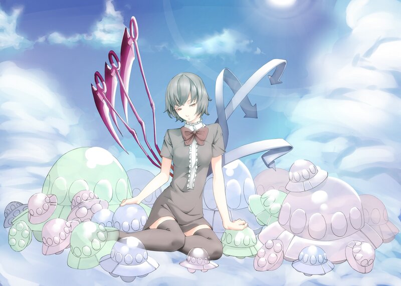 anime girl with alien creatures