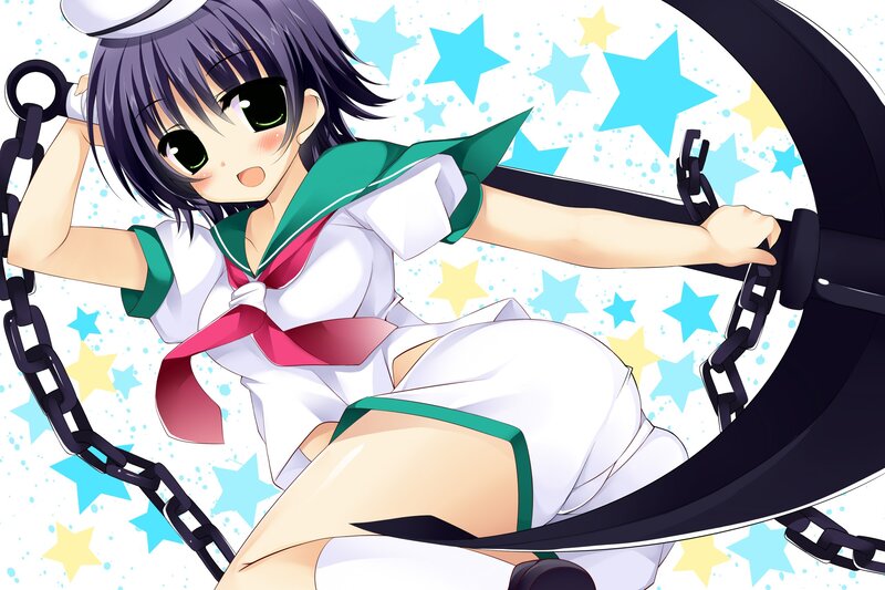 anime girl with anchor