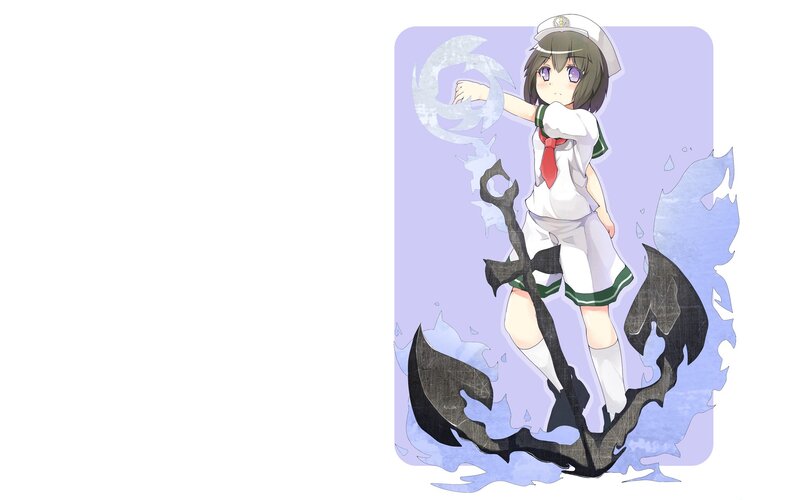 anime girl with anchor