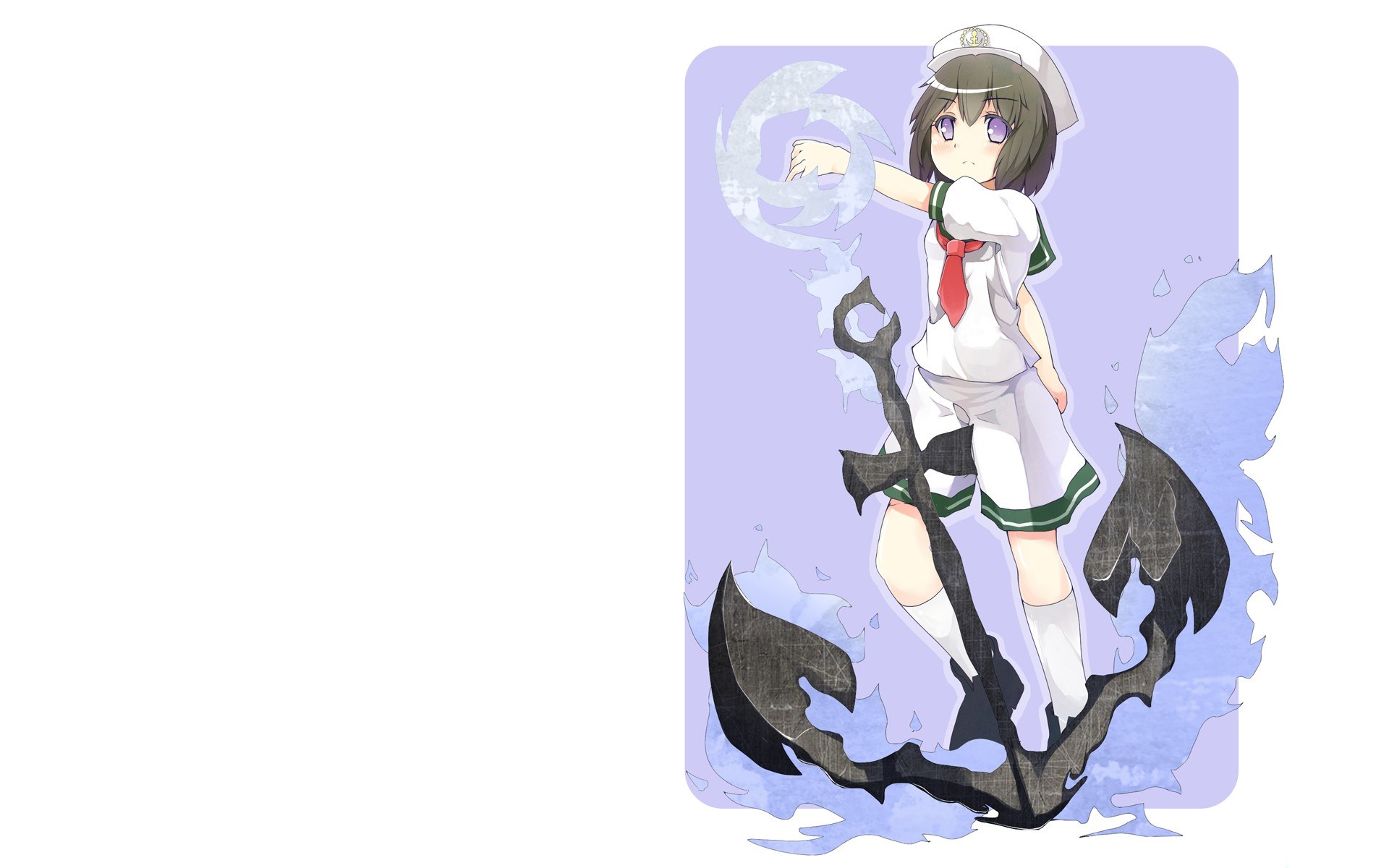 anime girl with anchor