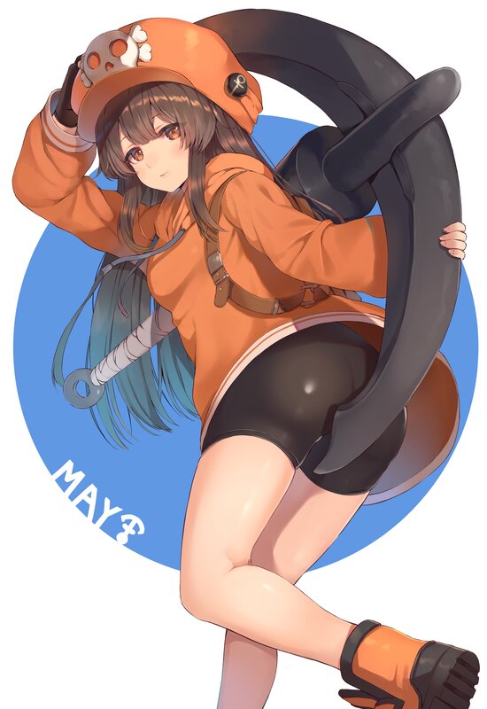 Anime Girl with Anchor — Orange