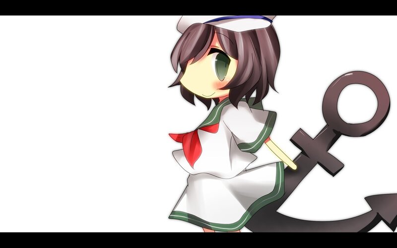 anime girl with anchor